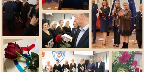 Kolaż zdjęć przedstawiających sylwetki nagrodzonych nauczycielek